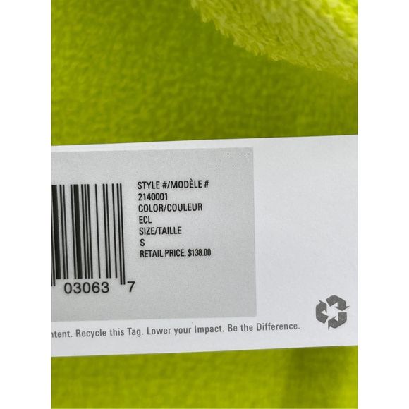 Outerknown Dress Hightide Women’s Size Small Neon Green Yellow Hooded Terry New‎ - Picture 8 of 14